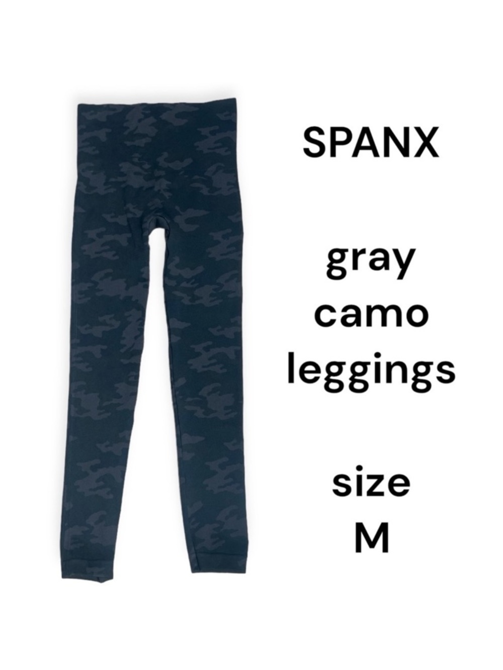Spanx Gray Camo Leggings size Medium look at me now